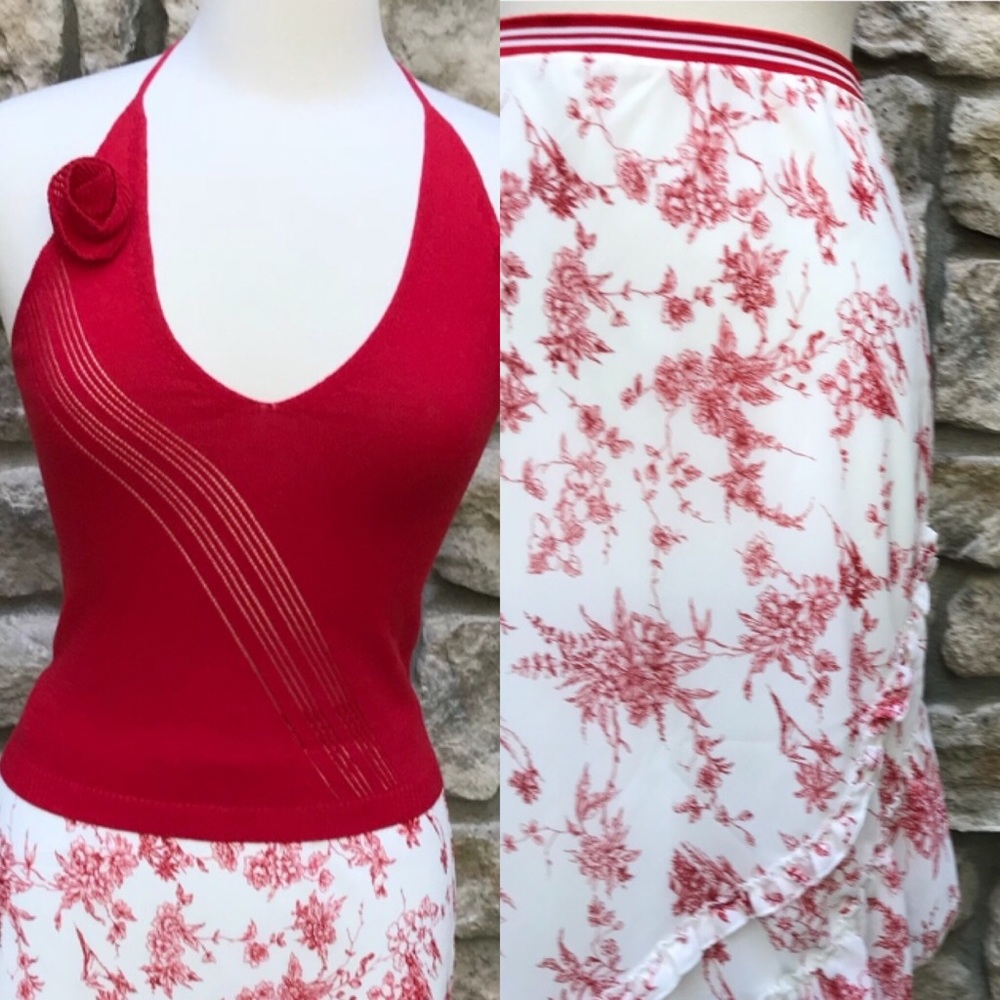 NWOT VS Knit Halter Top Toile Skirt Set - Picture 7 of 7